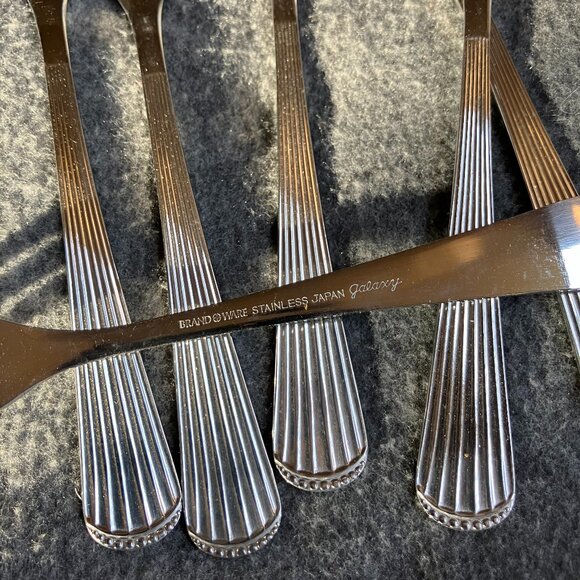 10 GUC Vintage Brand Ware GALAXY Seafood Cocktail Forks Stainless Japan 5.5” - Picture 2 of 3